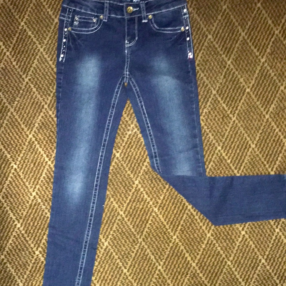 Girls Seven7 jeans with sparkle on pockets